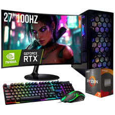 ZESTAW GAMER MASTER RYZEN 7 5700X 32GB RTX 4060 8GB +MONITOR 27'' 100Hz