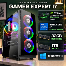 PC Gamingowy Gamer Exper I7 32GB DDR4 1TB SSD RTX 5060 8GB