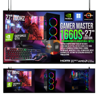 ZESTAW KOMPUTEROWY GAMINGOWY 27"100Hz Ryzen 5 3600 32GB GDDR6 GTX 1660S 6GB