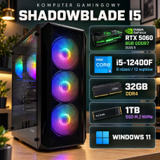 Komputer do gier Shadowblade i5 12400F 32GB RTX 5060 SSD 1TB M.2