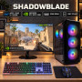 Zestaw gamingowy Shadowblade Intel i5-12400F, RTX 5070 12GB DLSS 5, 32GB, 1TB M.2 + monitor 27