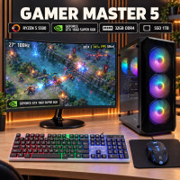 Zestaw gamingowy Ryzen 5 5500, GTX 1660 Super 6GB, 32GB + monitor 27