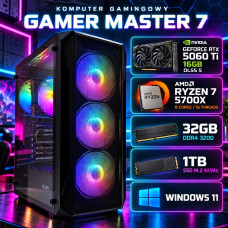 Komputer gamingowy Fury Shobo Ryzen 7 5700X, RTX 5060 Ti 16GB DLSS 5, 32GB, 1TB SSD M.2, Win11