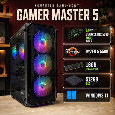 Komputer gamingowy Ryzen 5 5500, RTX 5060 8GB DLSS 5, DDR4, SSD, Win11