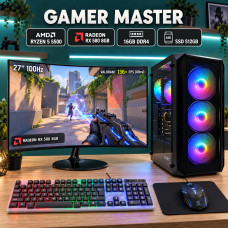 Zestaw Gamer Master Ryzen 5 DDR4 RX 580 +Monitor 27
