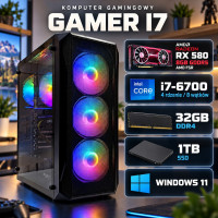 Komputer do gier Intel i7, RX 580 8GB, 32GB DDR4, 1TB SSD, Win11