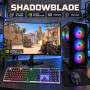 Zestaw gamingowy Shadowblade Intel i5-12400F, RTX 5060 Ti 8GB DLSS 5, DDR4, SSD + monitor 27