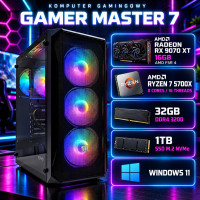 Komputer gamingowy Fury Shobo Ryzen 7 5700X, RX 9070 XT 16GB, 32GB, 1TB SSD M.2, Win11