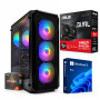 Komputer gamingowy Fury Shobo Ryzen 7 5700X, RX 9060 XT 16GB, 32GB, 1TB SSD M.2, Win11
