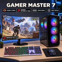 Zestaw gamingowy Fury Shobo Ryzen 7 5700X, RX 9060 XT 16GB, 32GB, 1TB SSD M.2 + monitor 27