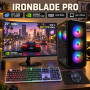 Zestaw gamingowy Ironblade Pro Intel Core i5-14400F, RTX 5070 12GB DLSS 5, 32GB, 1TB SSD M.2 + monitor 27", Win11