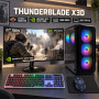 Zestaw gamingowy Thunderblade X3D AMD Ryzen 7 5800X3D, RTX 5070 12GB DLSS 5, DDR4, 1TB SSD M.2 + monitor 27