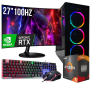 ZESTAW GAMER MASTER RYZEN 5 32GB RTX 5060 8GB +MONITOR 27" 100Hz