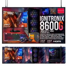 ZESTAW GAMINGOWY IGNITRONIX R5 8600G/32GB/RADEON 760M/1TB M.2/W11/27"100Hz