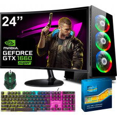 PC GAMINGOWY I7 6700 16GB DDR4 512GB SSD W11 pro + MYSZ i KLAWIATURA do GIER + LED MONITOR 24"