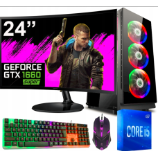 PC do gier Intel i5 Z Monitorem 24" GTX1660S 6GB