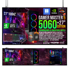 ZESTAW GAMER MASTER RYZEN 5 32GB RTX 5060 8GB +MONITOR 27" 100Hz