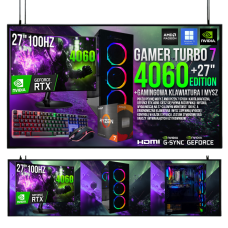 ZESTAW GAMINGOWY Ryzen 7 5700X 32GB RTX 4060 8GB +Wi-Fi +WIN11 +MONITOR 27