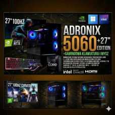 PC GAMINGOWY Adronix Pulse i7 32GB DDR5 RTX 5060 8GB 1TB SSD M.2 + MONITOR 27" 100Hz