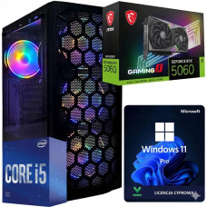 KOMPUTER DO GIER SHADOWBLADE i5 12400F 32GB RTX 5060 SSD 1TB