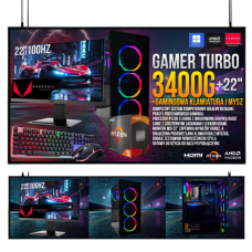 ZESTAW GAMINGOWY|RYZEN 5|3400G|VEGA 11|16GB|512GB| 22"100Hz