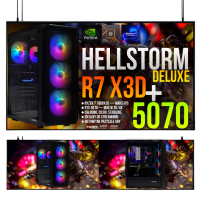 Komputer gamingowy Hellstorm Ryzen 7 7800X3D, RTX 5070 12GB DLSS 5, 32GB, 1TB M.2, Win11