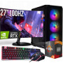 ZESTAW GAMER MASTER RYZEN 5 16GB RTX 3050 + MONITOR 27" 100Hz