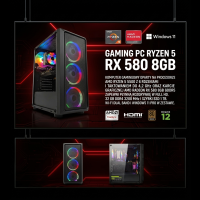 PC GAMINGOWY RYZEN 5 5500 RX 580 8GB 32GB DDR4 RAM 1TB SSD +Wi-Fi +WIN11 PRO