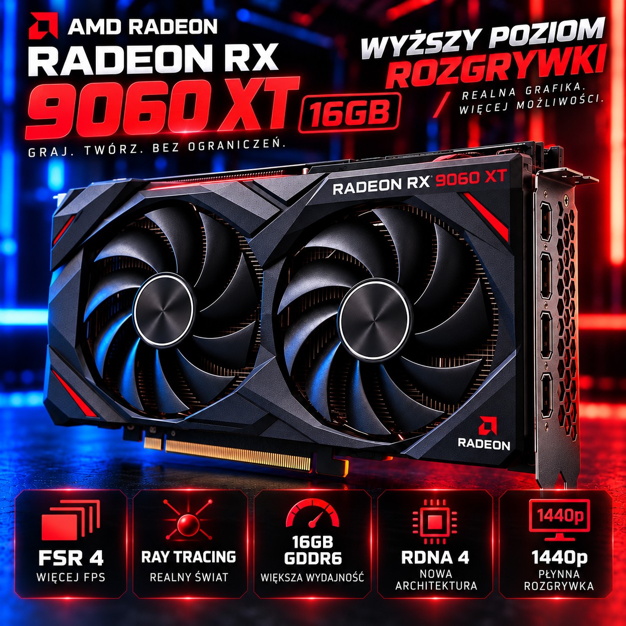 AMD Radeon RX 9060 XT 16GB