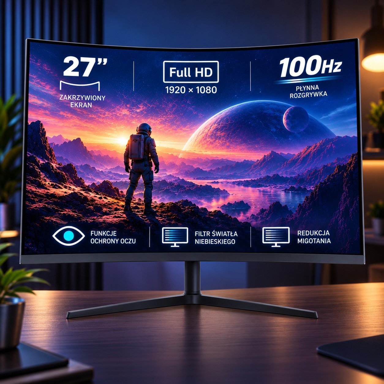 Monitor 27" Zakrzywiony 100Hz