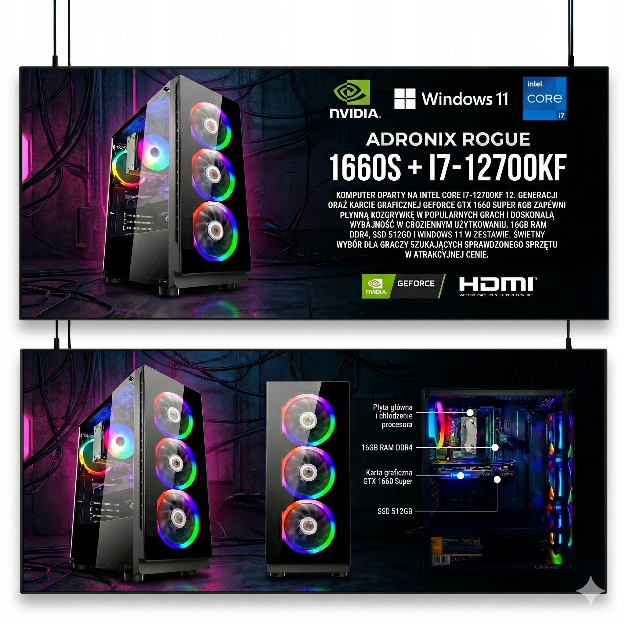 KOMPUTER DO GIER i7 DDR4 SSD 1TB GTX 1660S 6GB