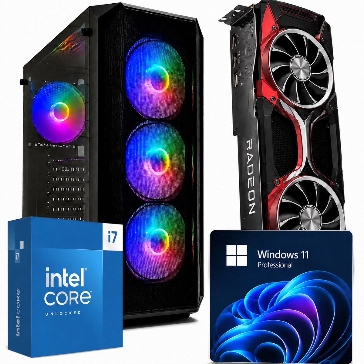 PC Gamer Exper I7 32GB DDR4 1TB SSD RX 580 8GB