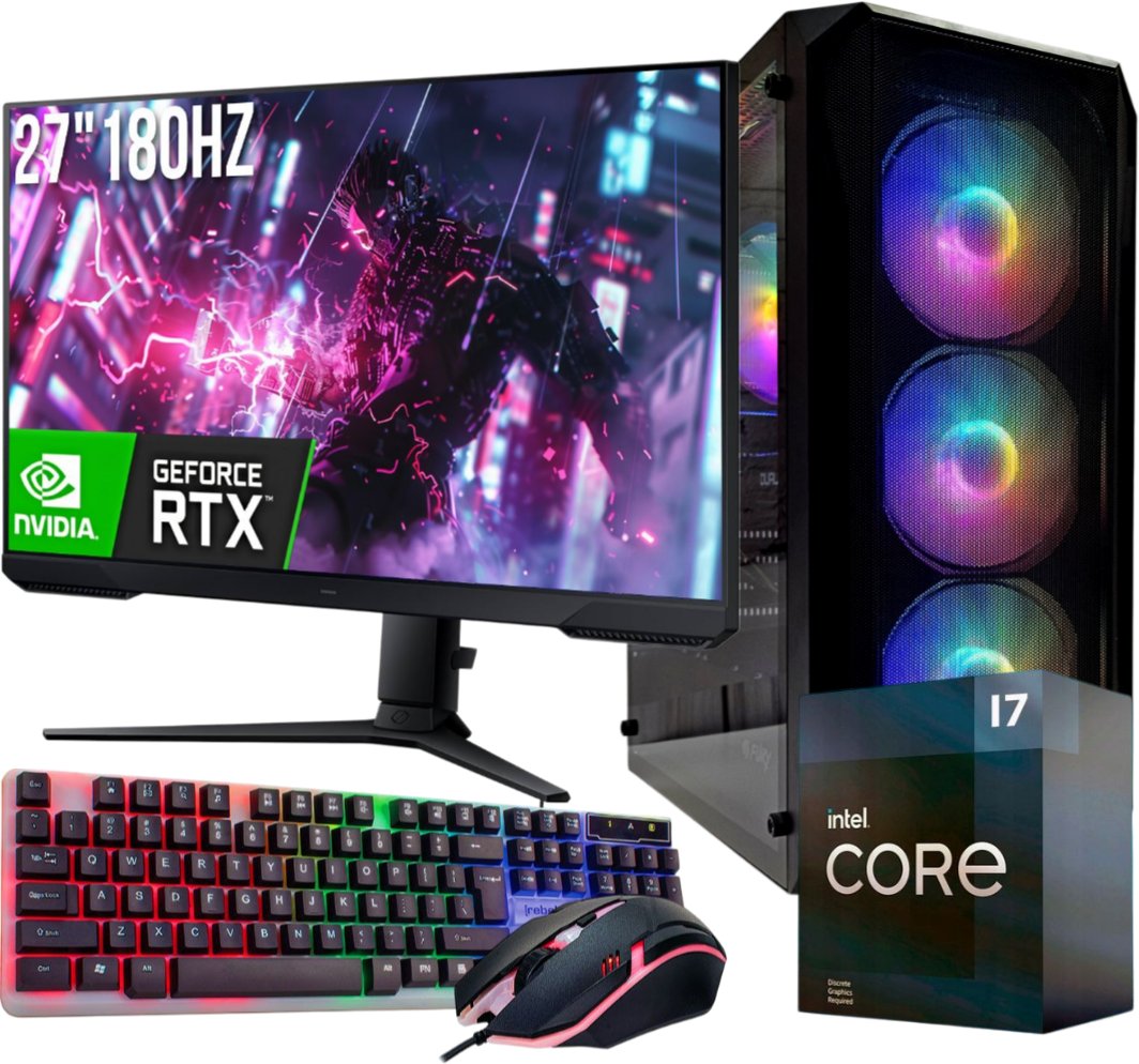 ZESTAW GAMINGOWY I7 32GB RTX 5060 8GB +MONITOR 27 180Hz 1ms WIN 11