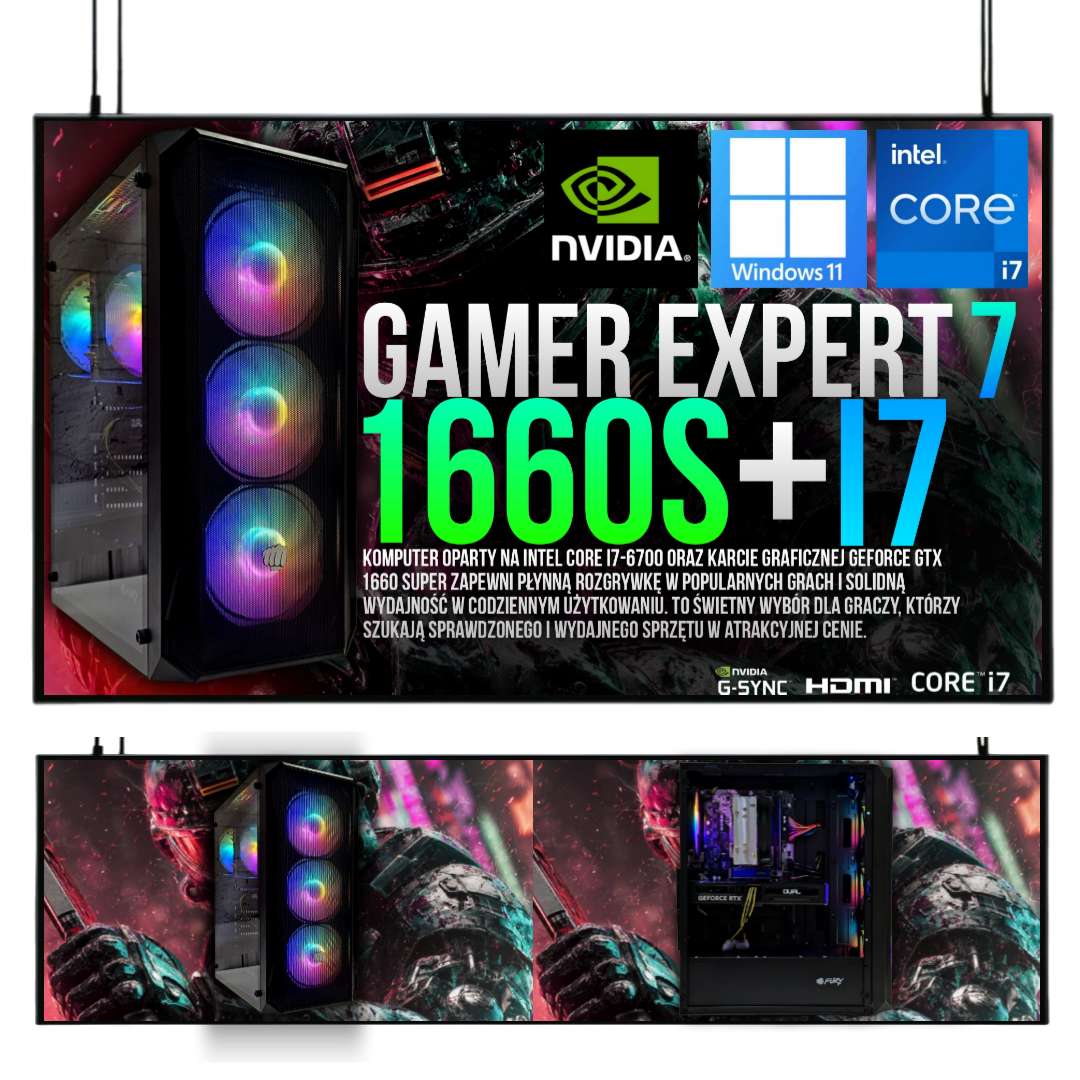 ZESTAW KOMPUTEROWY GAMINGOWY Ryzen 5 3600 32GB GDDR6 GTX 1660S 6GB