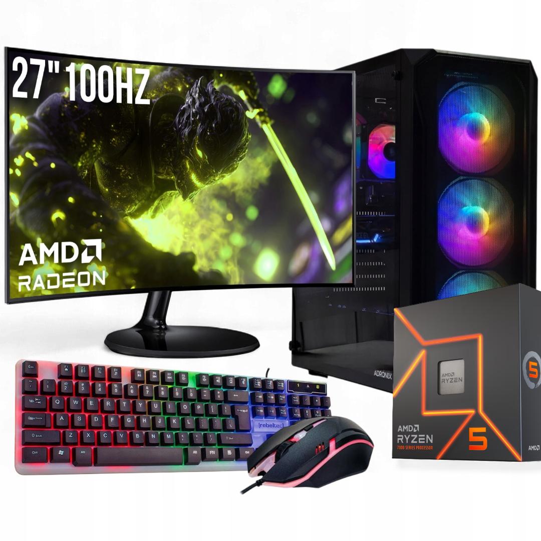 ZESTAW GAMINGOWY R5 7600X/32GB/RX9060XT/1TB SSD/W11/27 100Hz